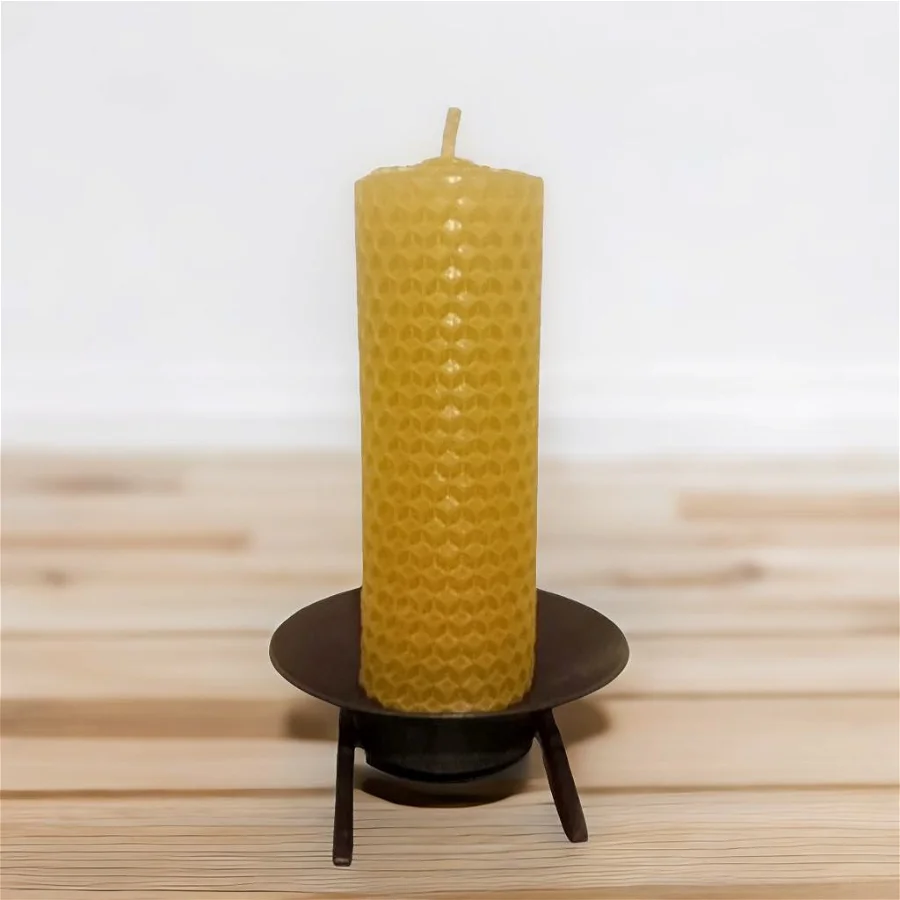 hand rolled beeswax candles
